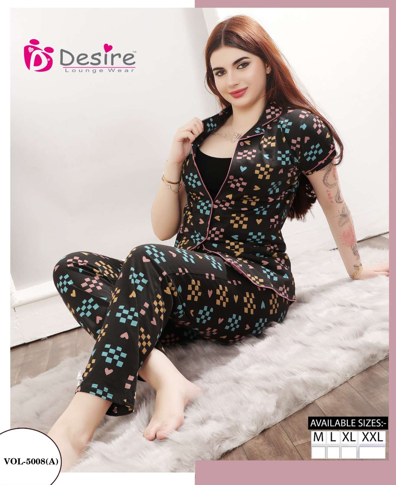 Desire Premium Series Front Open N.S. Vol- 5008 wholesale night suit