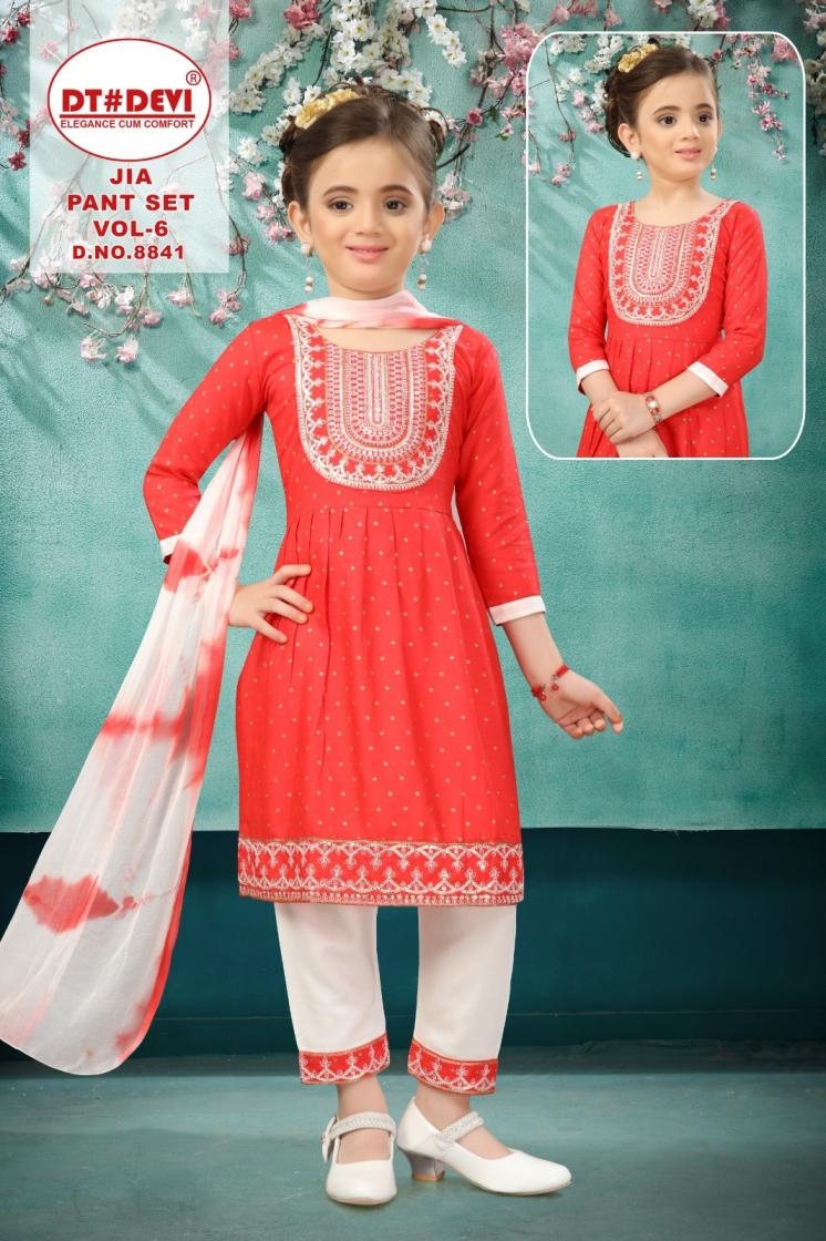 dt devi jia pant set vol 6 8841 rayon wholesale suit 