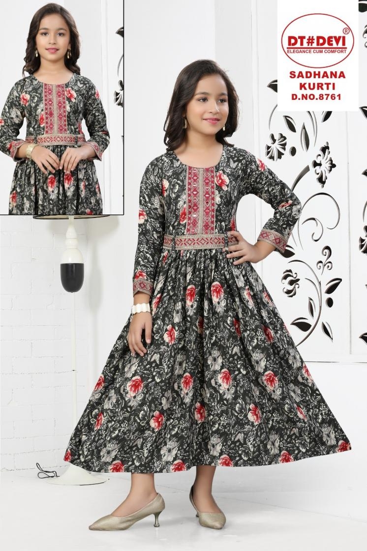 dt devi sadhana kurti 8761 RAYON wholesale kurti 