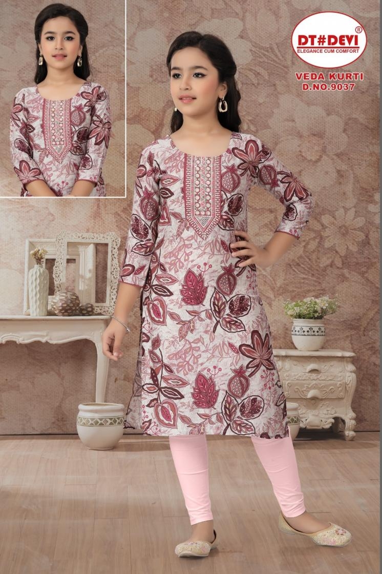 Dt devi veda kurti 9037 vetican print wholesale kurti