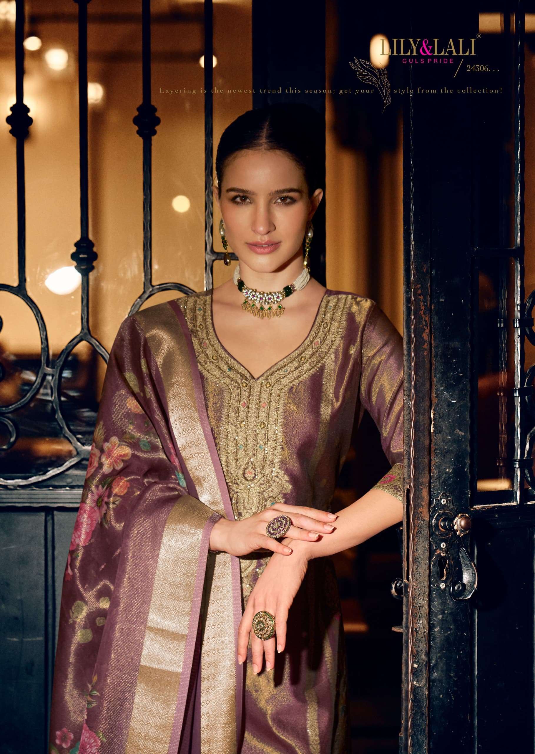  Exclusive Handwork On Banarasi Simar Jacquard Jari Silk wholesale suit 