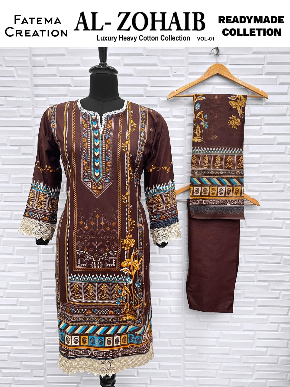 Fatema Al-Zohaib Vol-1 series 1001-1006 Cotton wholesale suit 