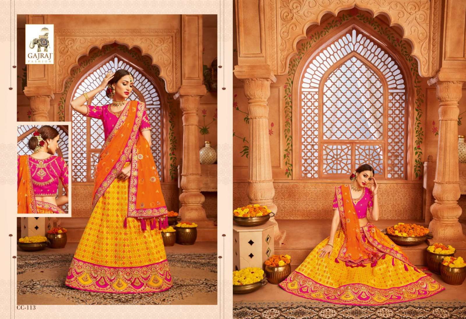 Gajraj Hit Lehenga Silk With Weaving work wholesale lehenga