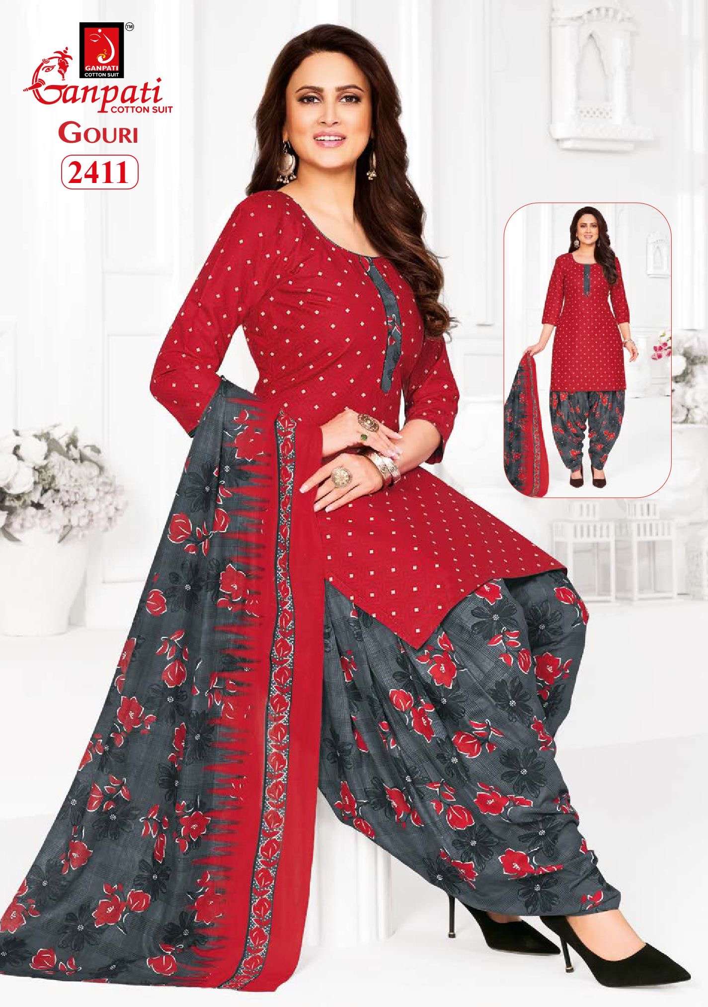 Ganpati gouri vol 10 series 2401-2415 cotton wholesale suit