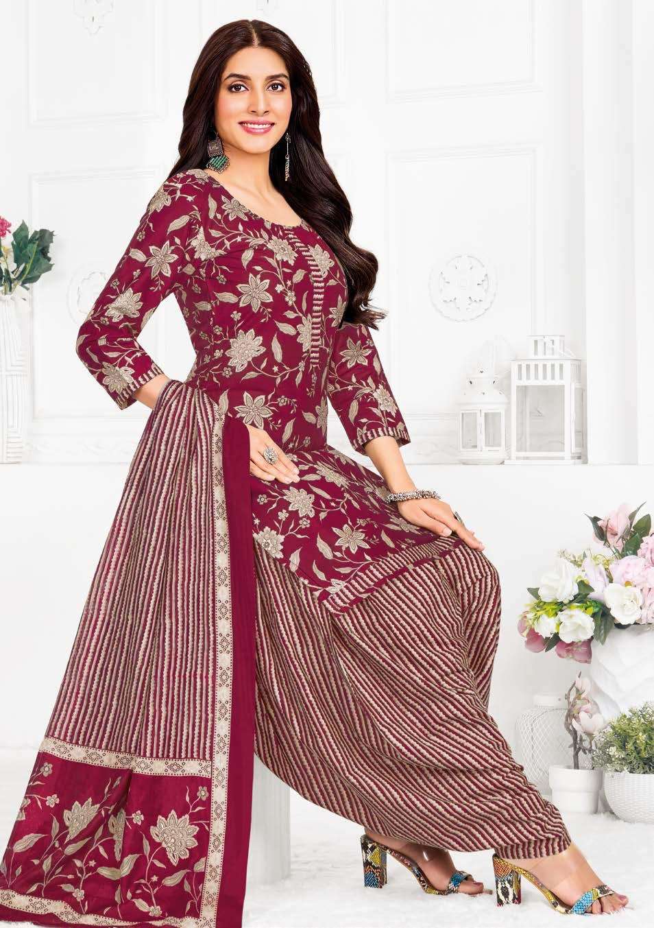 Ganpati vaishali patiyala vol 10 heavy cotton wholesale suit