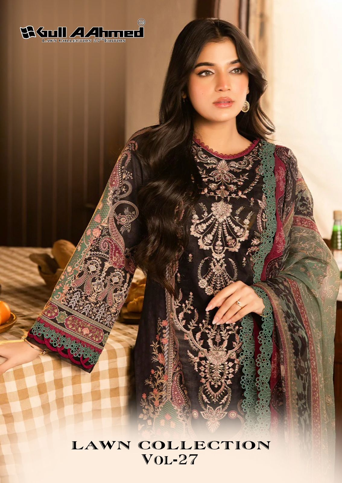 Gull AAhmed Lawn Vol-27 series 221-226 Pure Lawn Cotton wholesale suit 