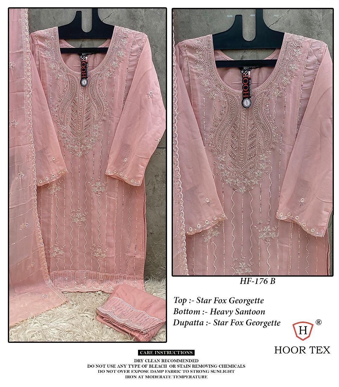 Hoor Tex HF-176 A To D Star Fox Georgette wholesale suit