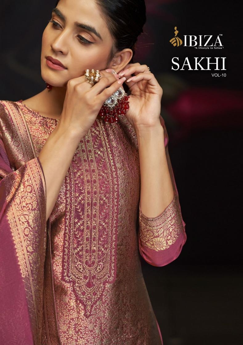 ibiza sakhi vol 10 series 14001-14004 PURE BANGLORY SILK JACQUARD wholesale suit