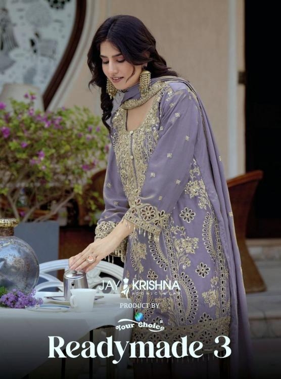 jay krishna readymade vol 3 series 3001-3003 CHINON wholesale readymade suit 