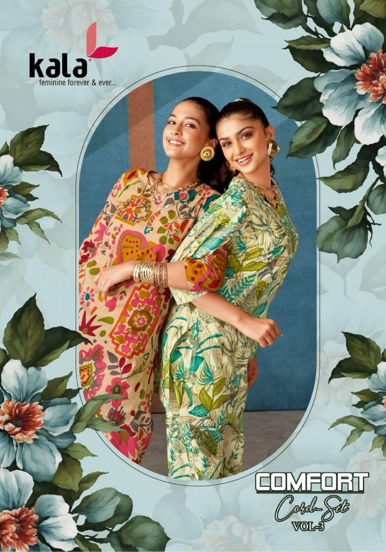 kala readymade vol 3 series 8001-8012 PURE COTTON wholesale co-ord sets