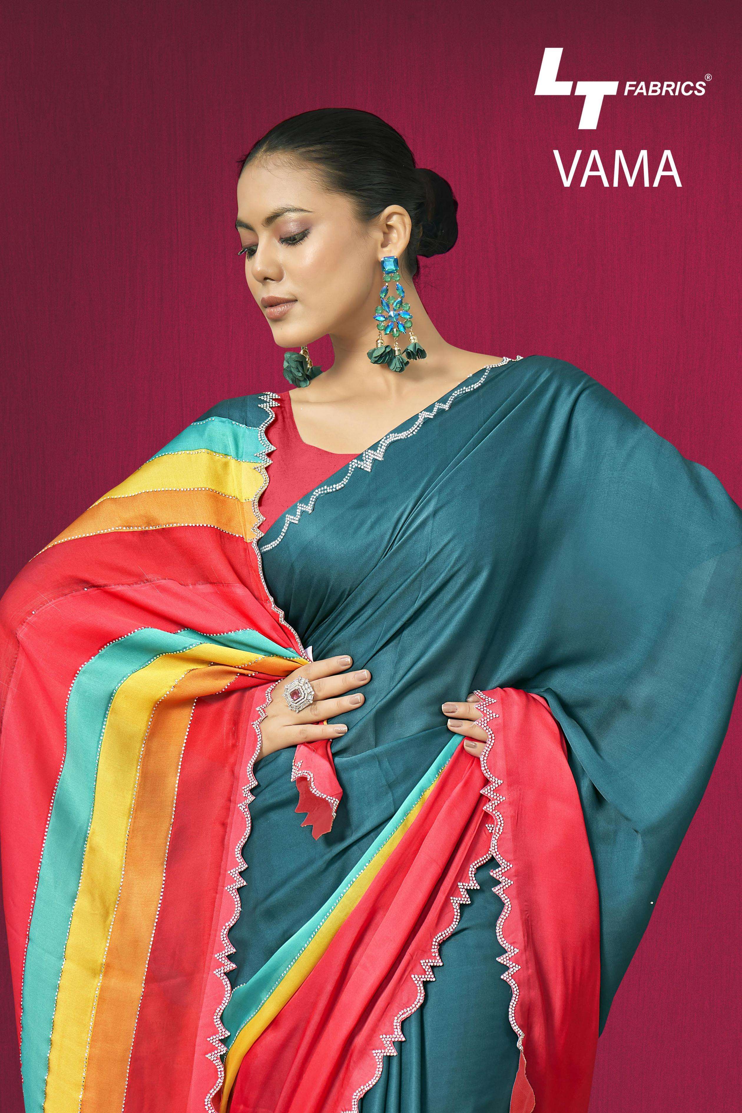 kashvi creation vama vol 1 series 1001-1008 satin goregette wholesale saree