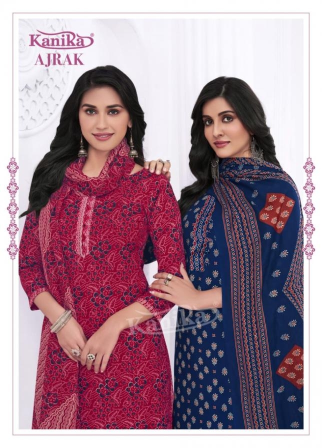 kavya kanika ajrak vol 1 series 1001-1010  premium mix quality cotton wholesale suit 