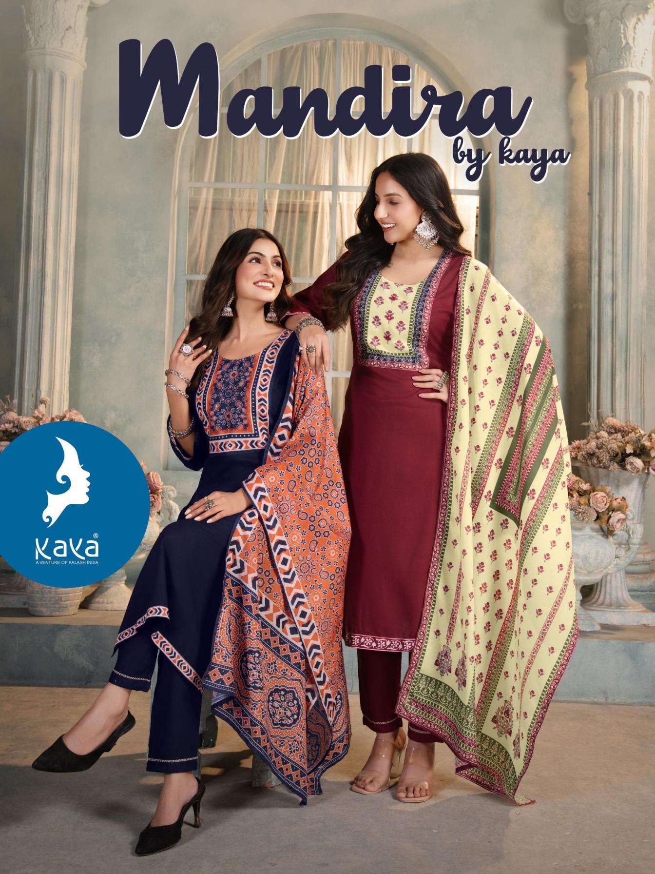 kaya mandira series 01-06 rayon wholesale readymade suit 