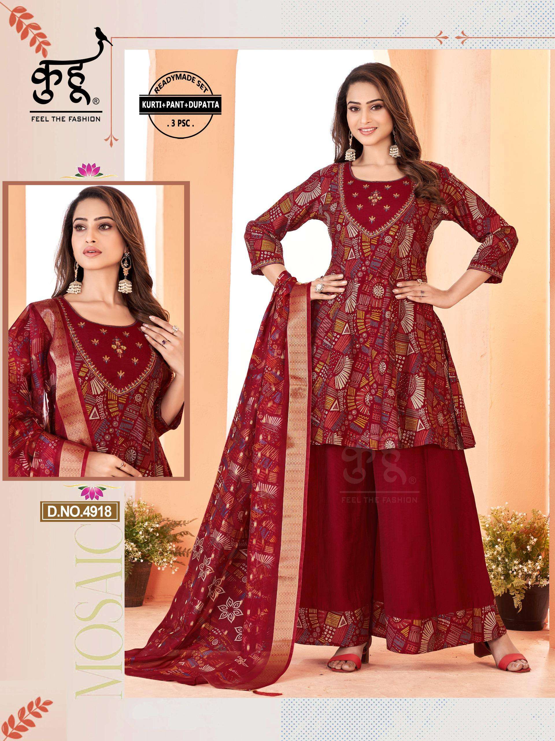 KUHU series 4918-4919 RINKALE COTTON PRINT wholesale suit 
