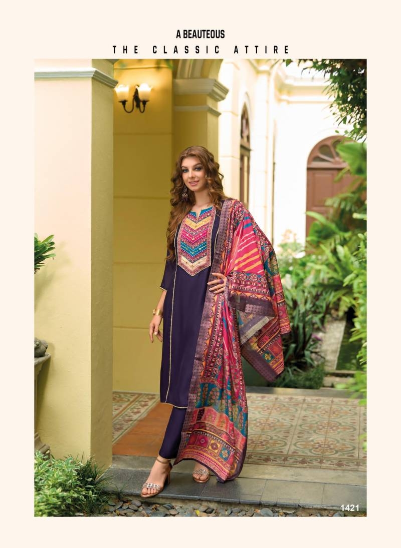 Lady Leela Zeenat series 1421-1426 Vichitra wholesale suit 