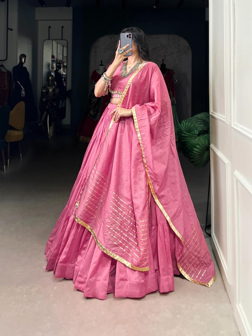 lnb 1609 Pure Chanderi wholesale lehenga