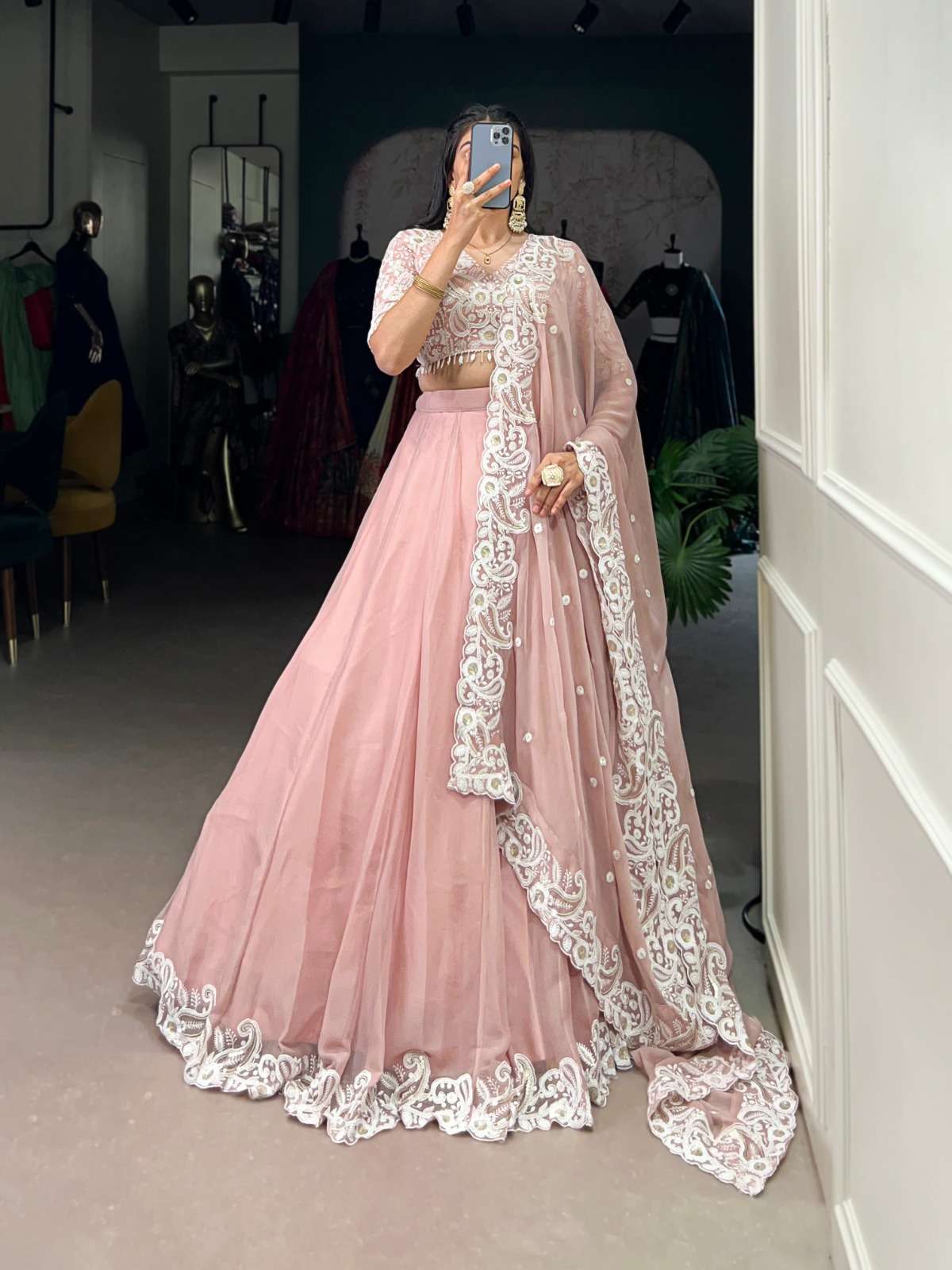 LNB1439PRL Vichitra Silk wholesale lehenga