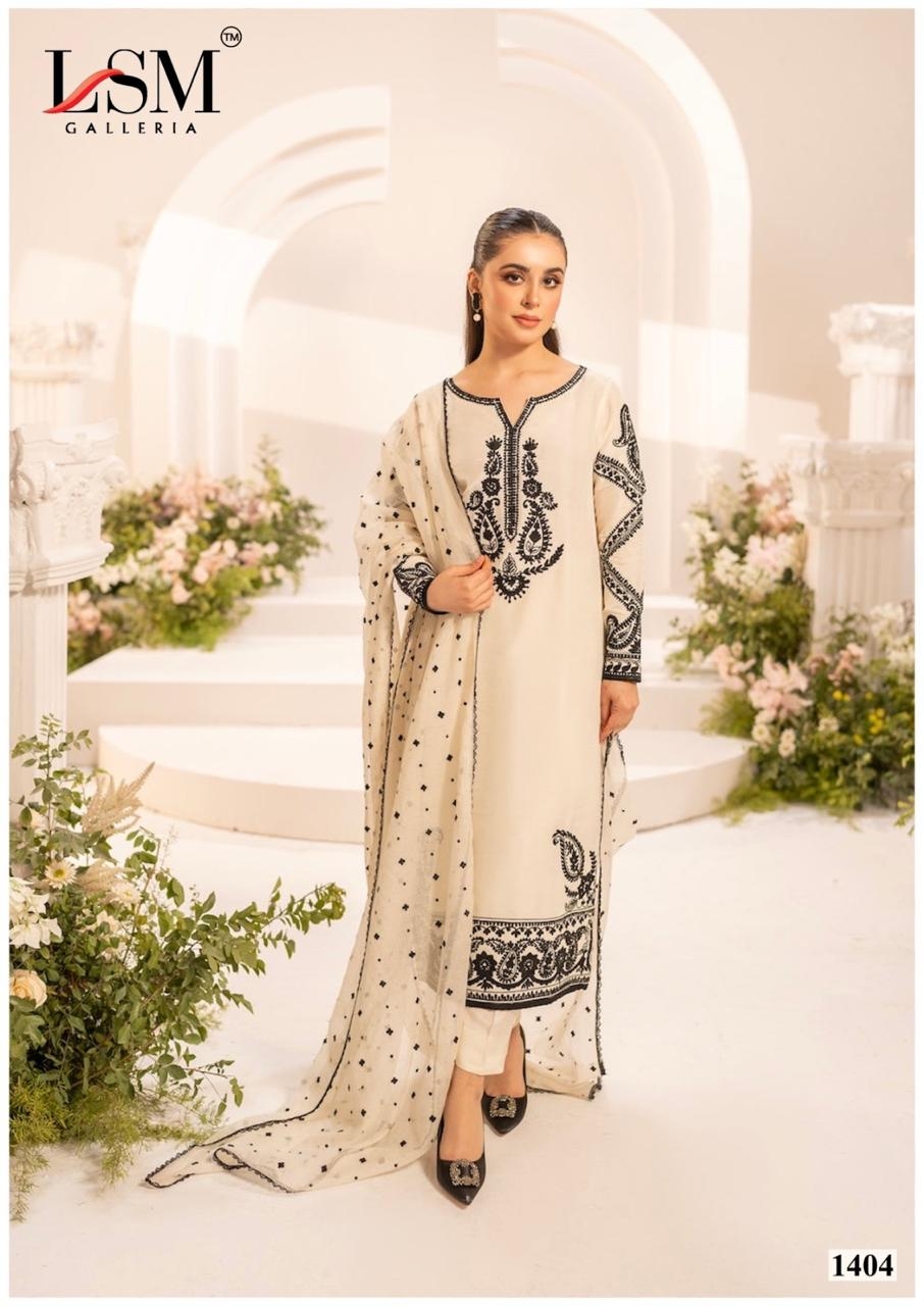 LSM Parian Dream Vol-14 series 1401-1406 Pure Heavy Lawn Cotton wholesale suit 