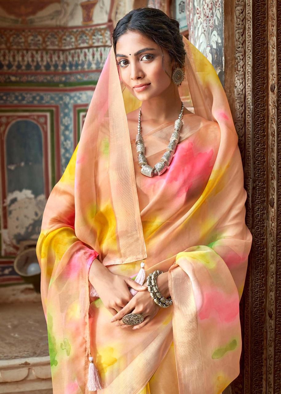LT Fabrics Amantran Khadi Organza Silk wholesale saree