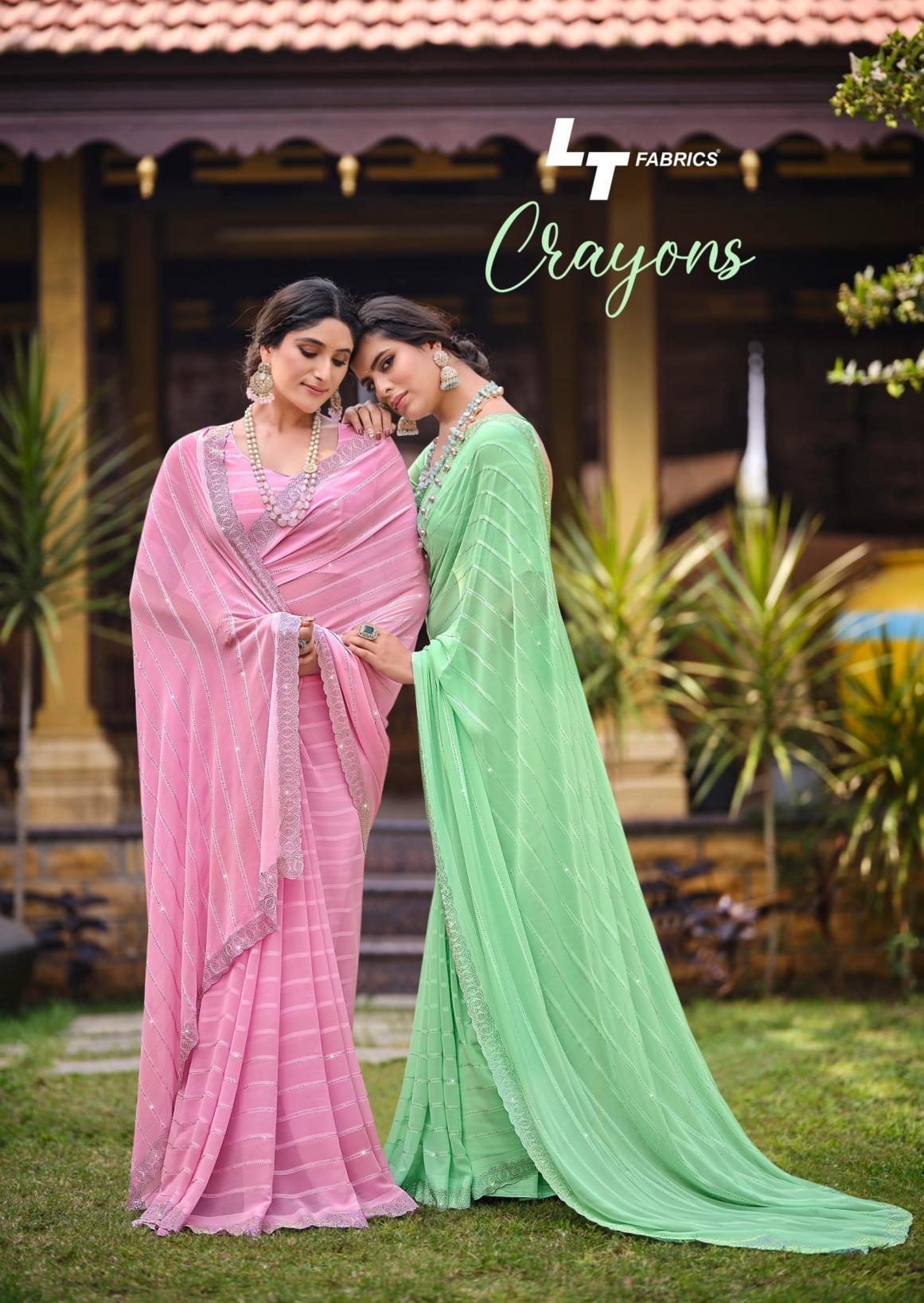 lt fashion crayons series 101-104 fancy weightless wholesale saree