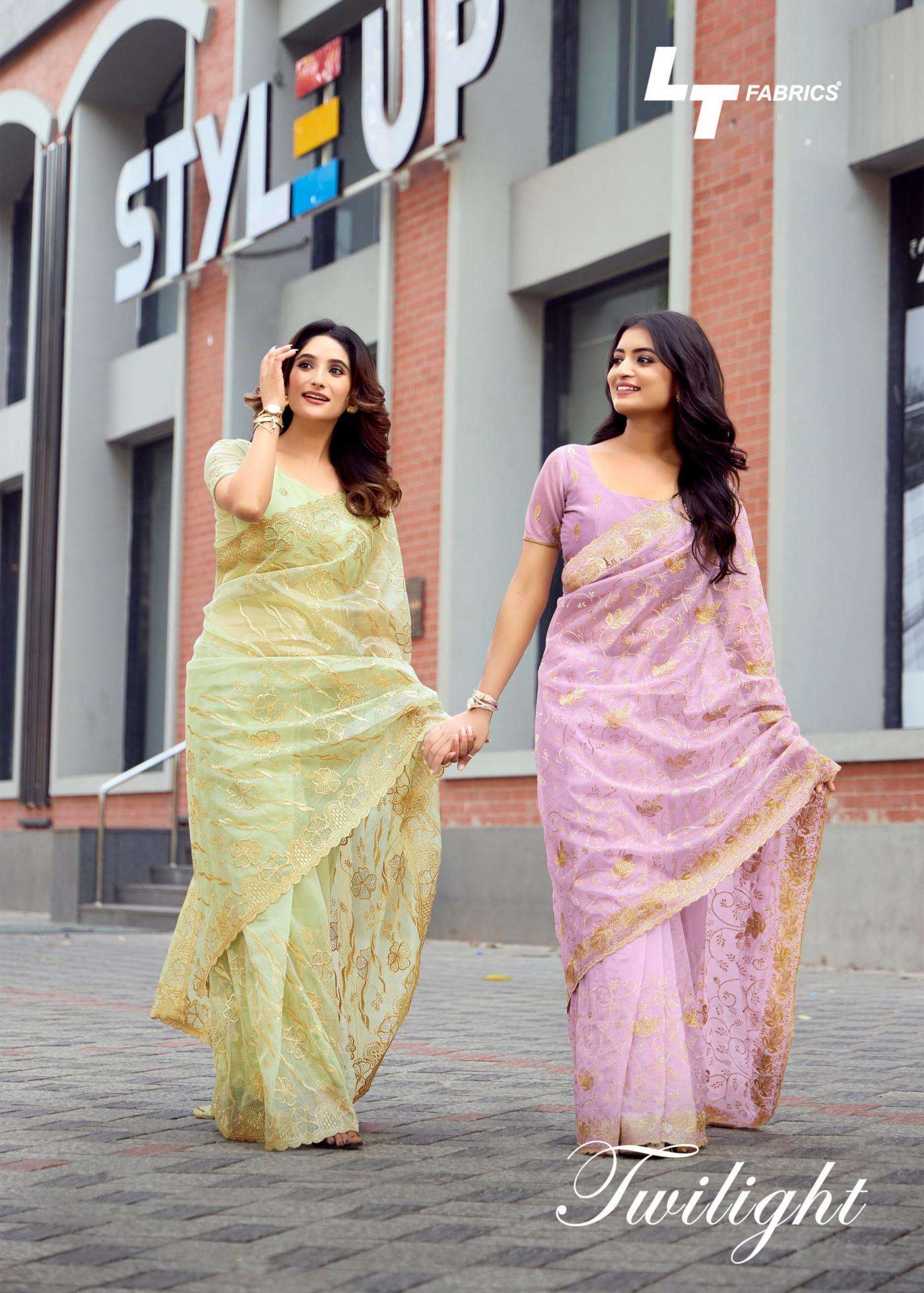 lt fashion twilight series 101-106 organza wholesale saree
