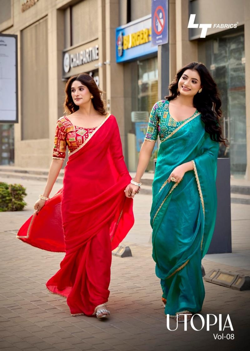 lt fashion utopia vol 8 series 801-806 MALAI SILK wholesale saree