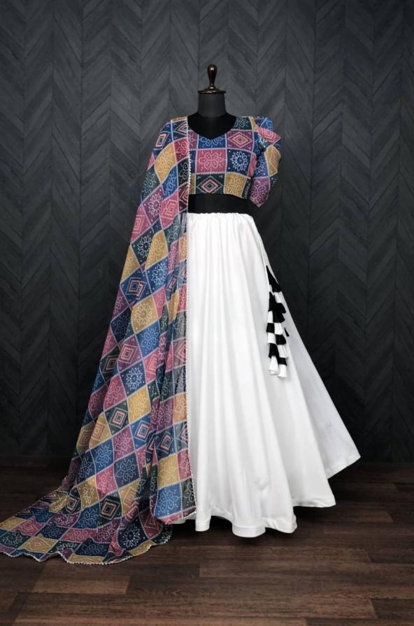 lw 7024  Frolic Cotton navratri fully stitch lehenga choli