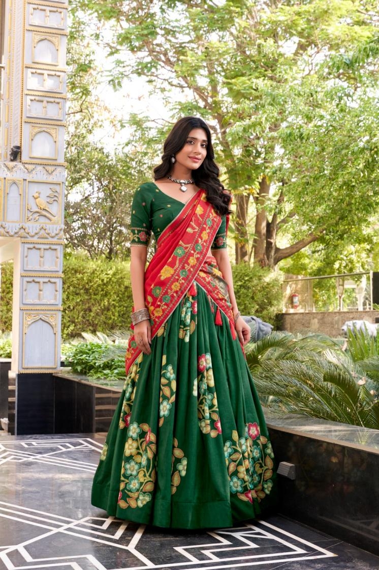 mannya lnb1239 navratri special stitch lehenga unstitch blouse with dupatta