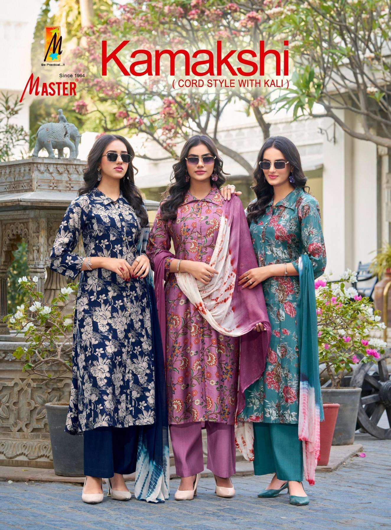 master kamakshi series 1001-1008 vertican wholesale co-ord sets