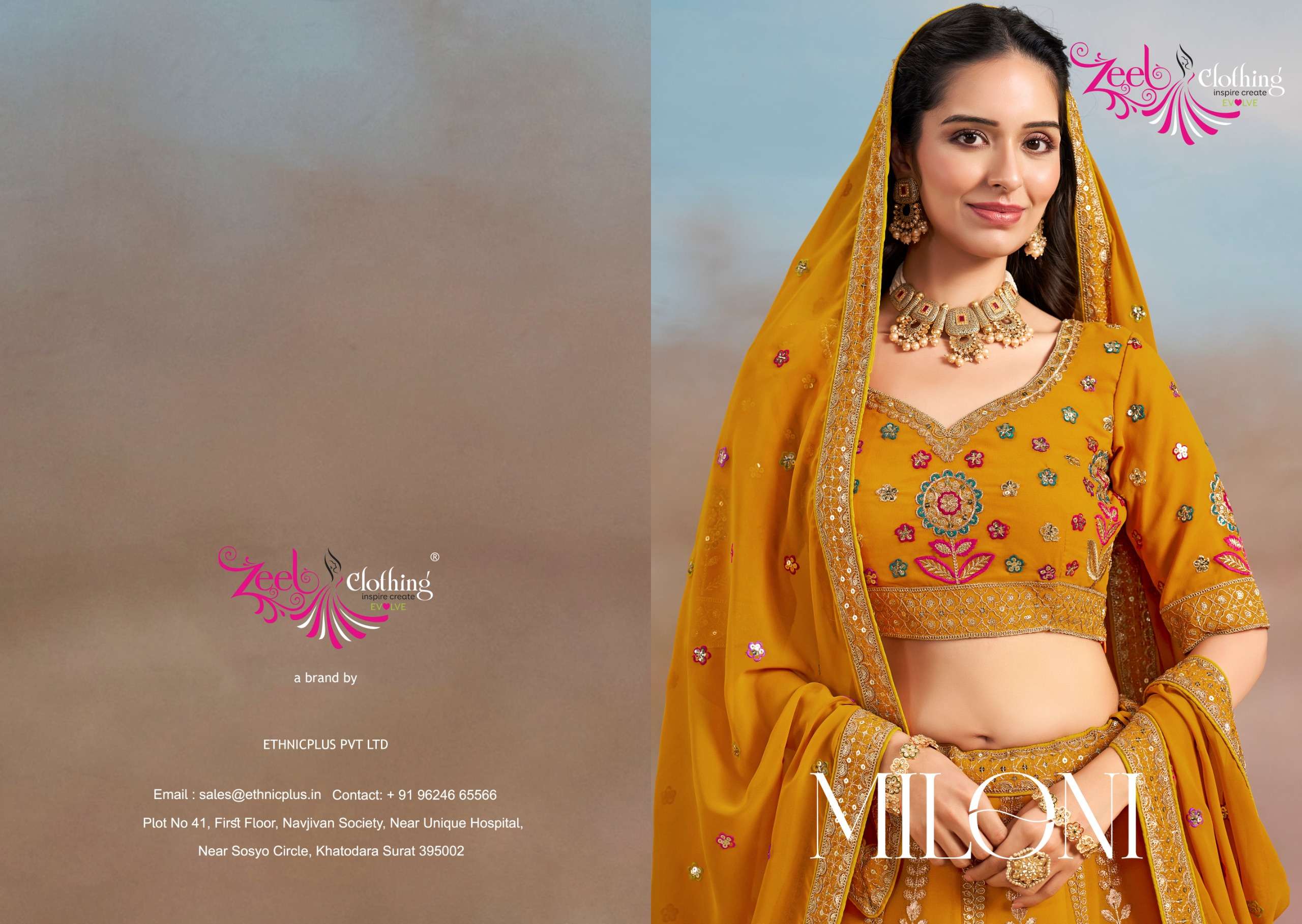 MILONI designer georgette sequence work wholesale lehenga