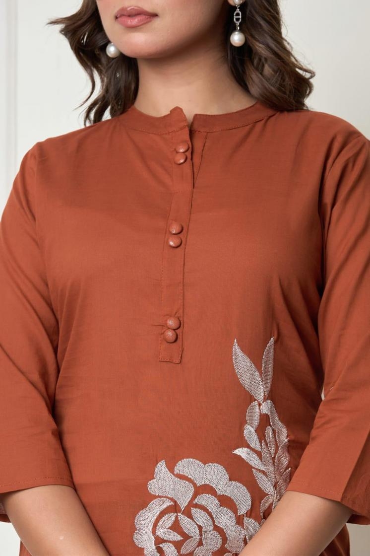 modern pattern cotton pretty look full stitch combo co-ord sets 