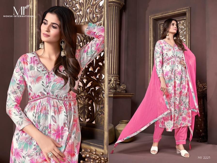 moksh afgani aliya vol-1 series 2225-2230 Premium Riyon wholesale suit 