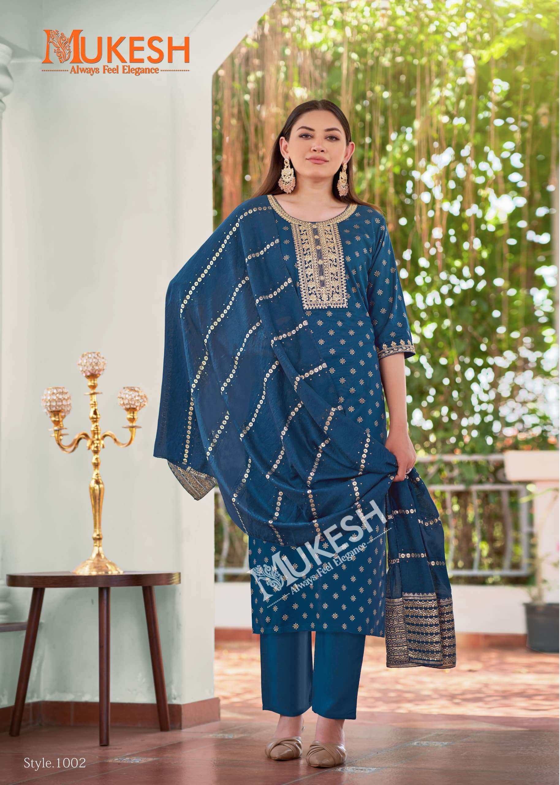 MUSKAAN 14KG RAYON WITH EMBROIDERY  & FOIL PRINT wholesale suit