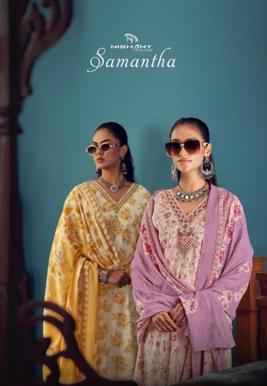 nishant fashion samantha series 108001-108008 MUSLIN SILK wholesale suit 