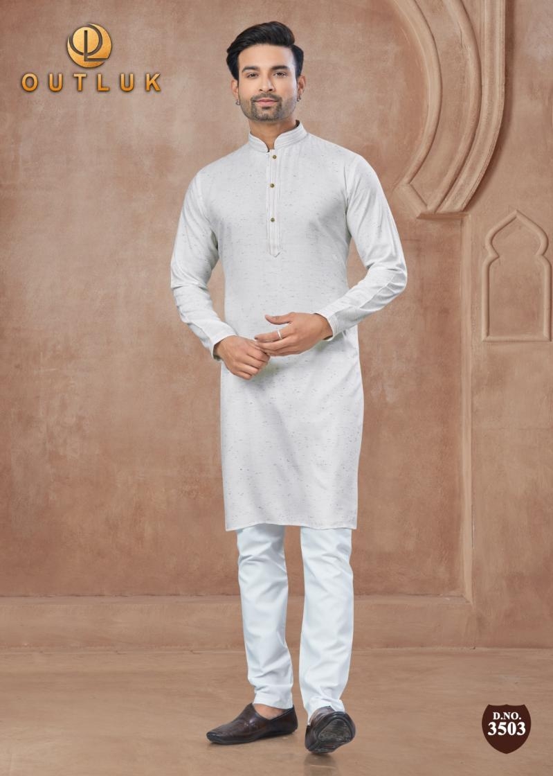 Outlook wedding collection vol 35 series 3501-3509 cotton mens kurta