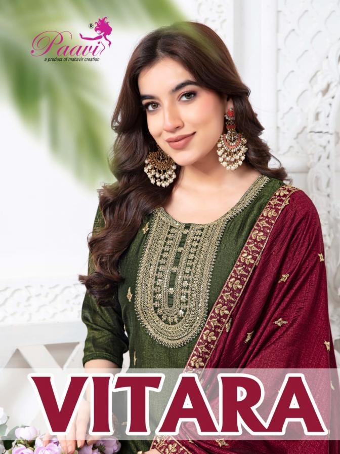 paavi vitara series 1001-1008 Vichitra wholesale readymade suit 