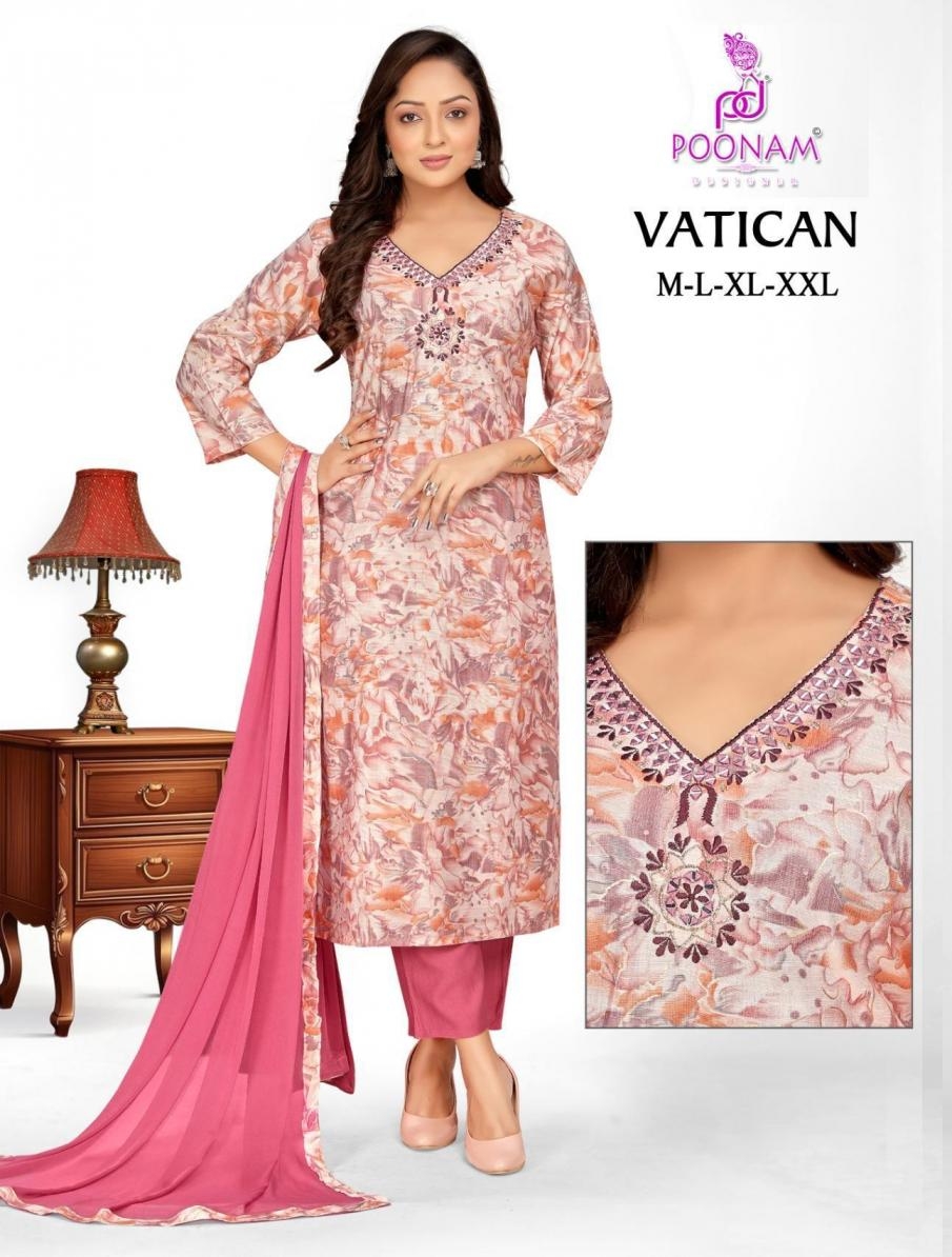 poonam vatican series 1001-1005 Soft vatican Print wholesale suit