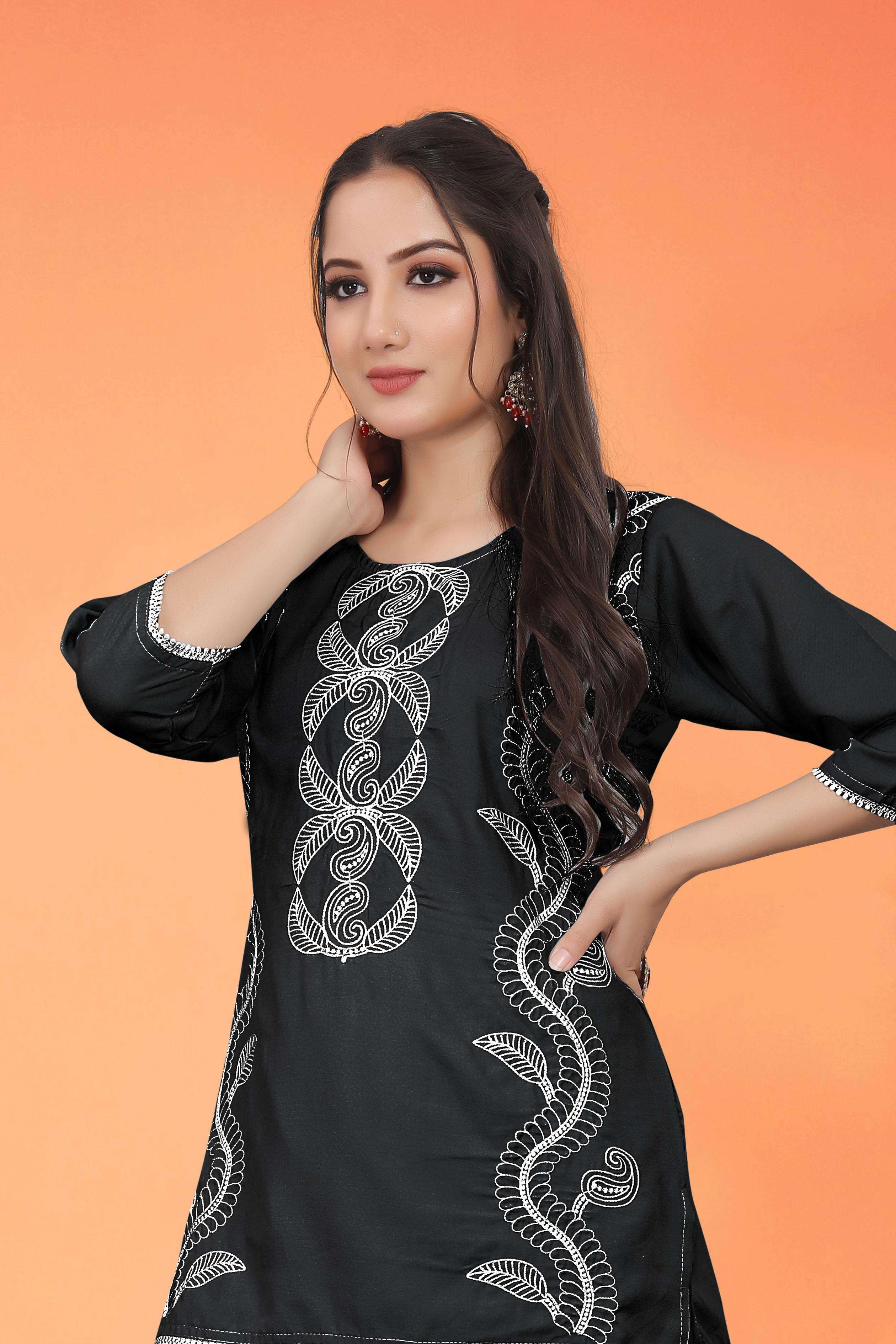 PR 9STAR FASHION MONEY VOL- 4 RAYON WITH CHIKANKARI EMBROIDERY WORK kurti