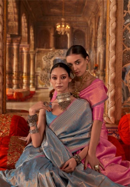 rajbeer kalaa mandir series 22001-22006 Pure Handloom  Silk Saree 