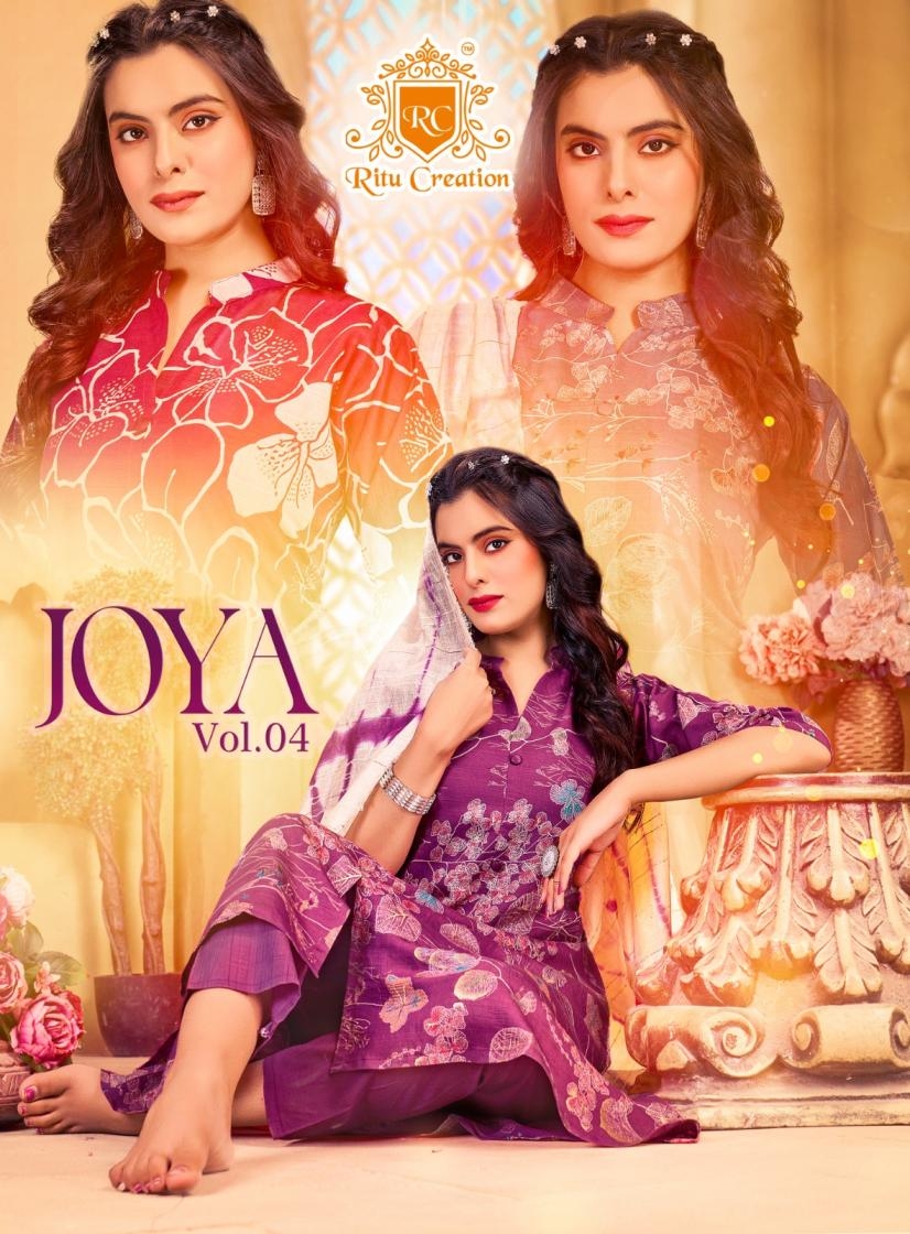 ritu creation joya vol 4 series 401-406 vartican print wholesale suit 