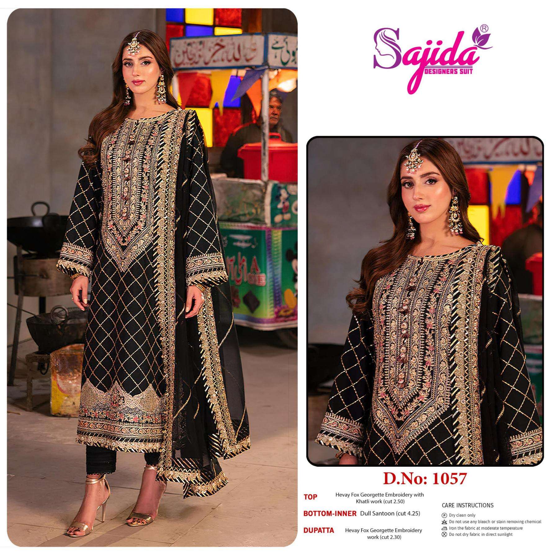 sajida designer 1057 georgette wholesale suit 