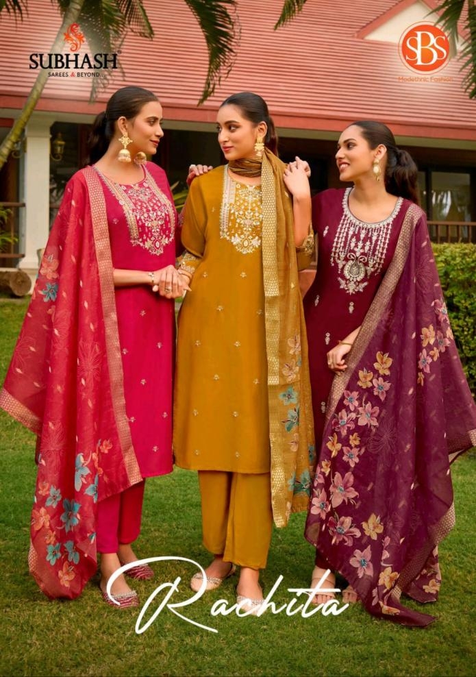 Sbs rachita series 6106-6109 chinon silk wholesale suit