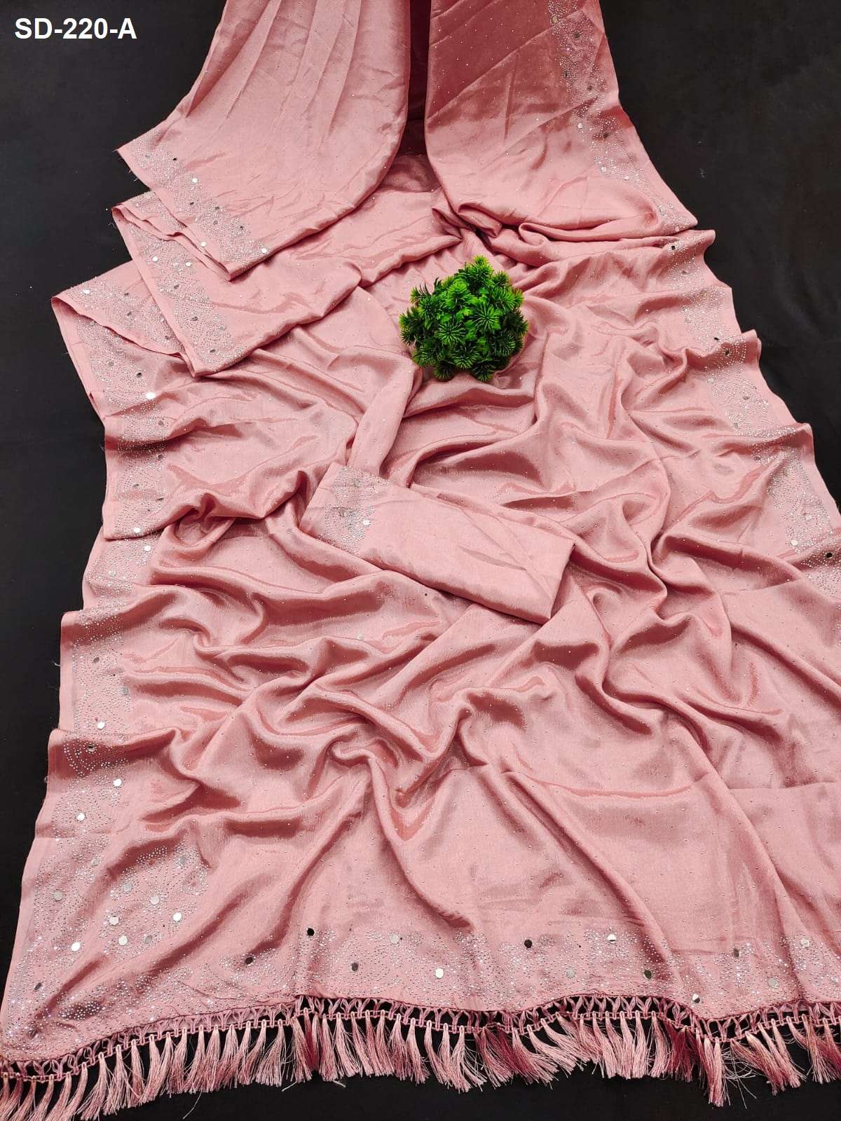 SD220-A & SD-220B Chinnon Mirror with swarovski wholesale saree