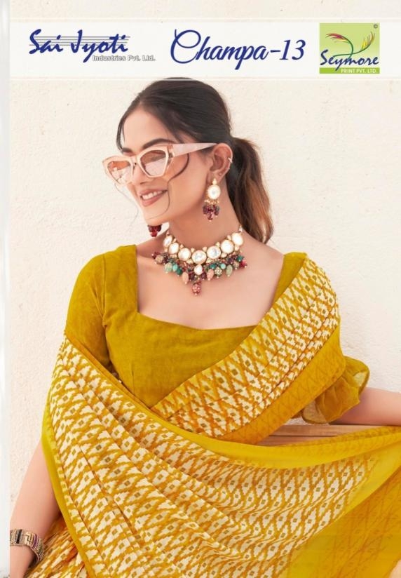 seymore print champa vol 13 SERIES 11744-11783 GEORGETTE whoelsale saree