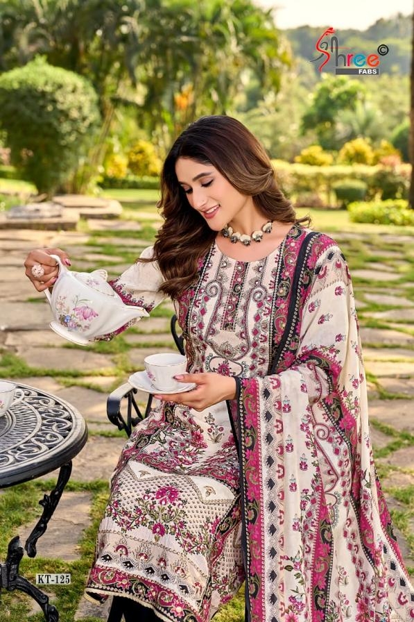 shree fabs kt 125 Pure viscous Maslin wholesale suit 