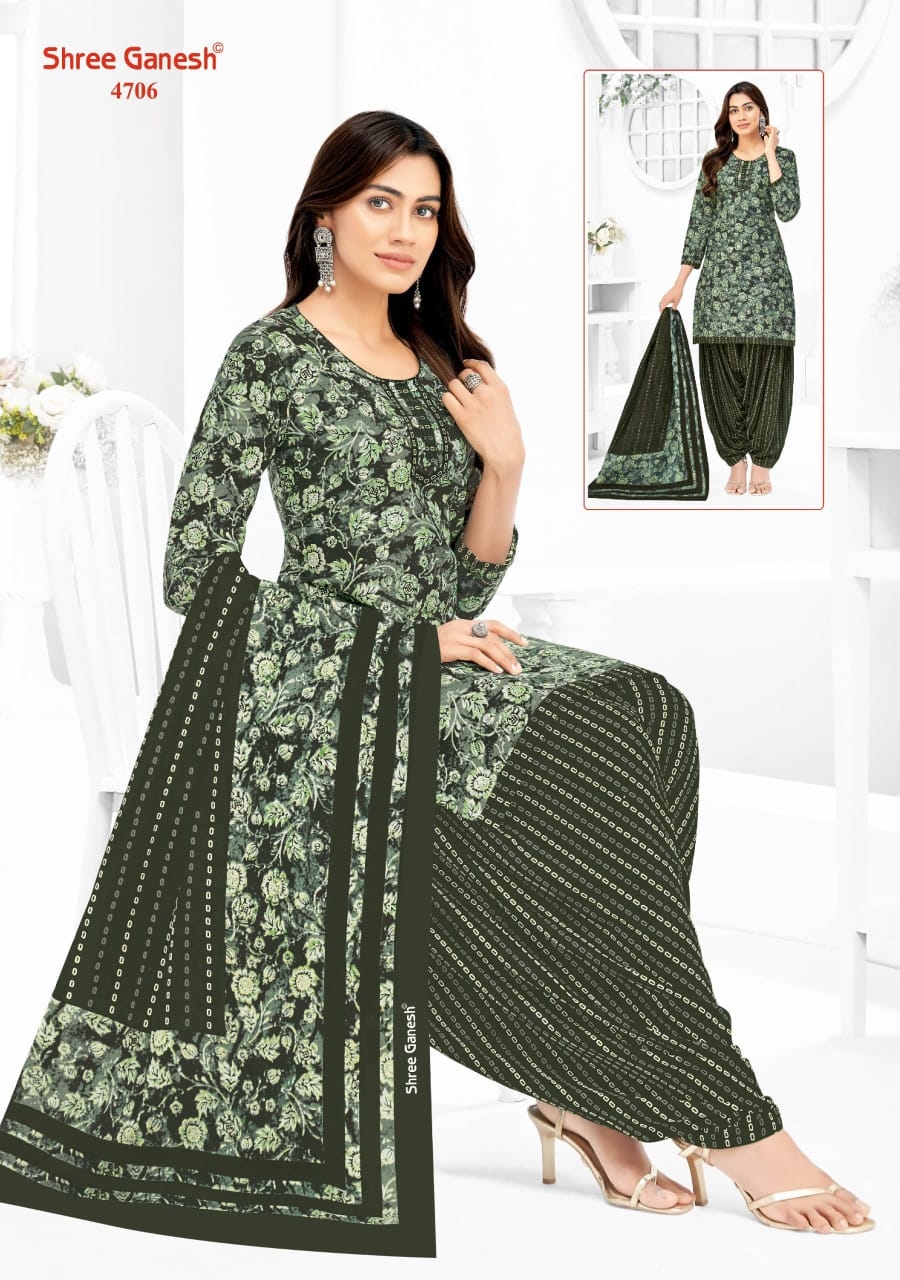 Shree Ganesh Hansika Vol-27 series 4701-4736 Heavy Cotton wholesale suit 