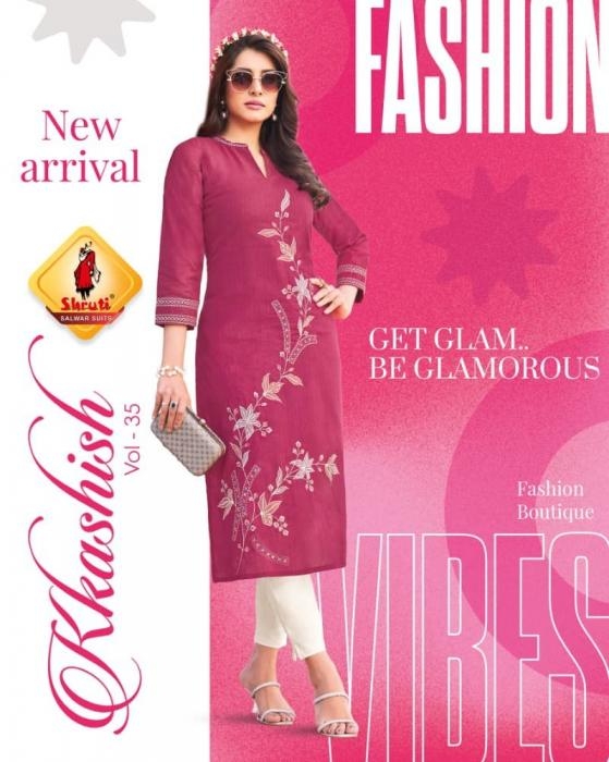 shruti suit kkashish vol 35 Pure Cotton Linen wholesale kurti 