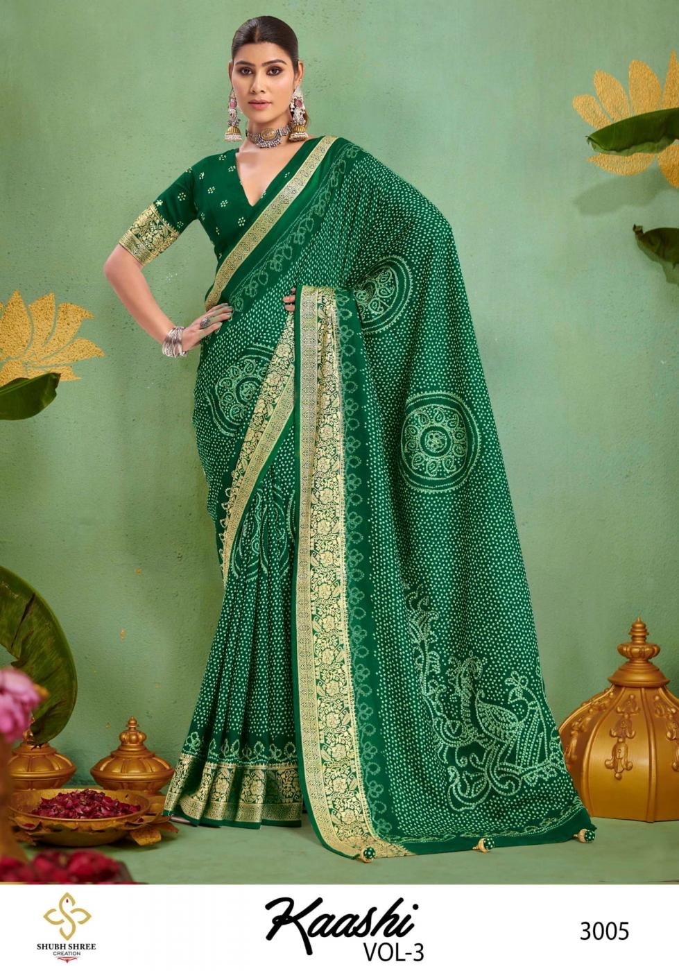 shubh shree creation kaashi vol 3 series 3001-3006 tussar silk wholesale saree