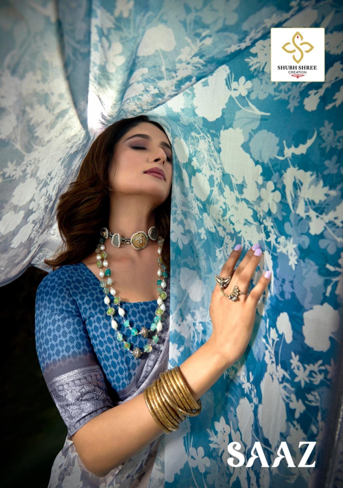 shubh shree saaz vol 1 series 1001-1008 mass melo wholesale saree