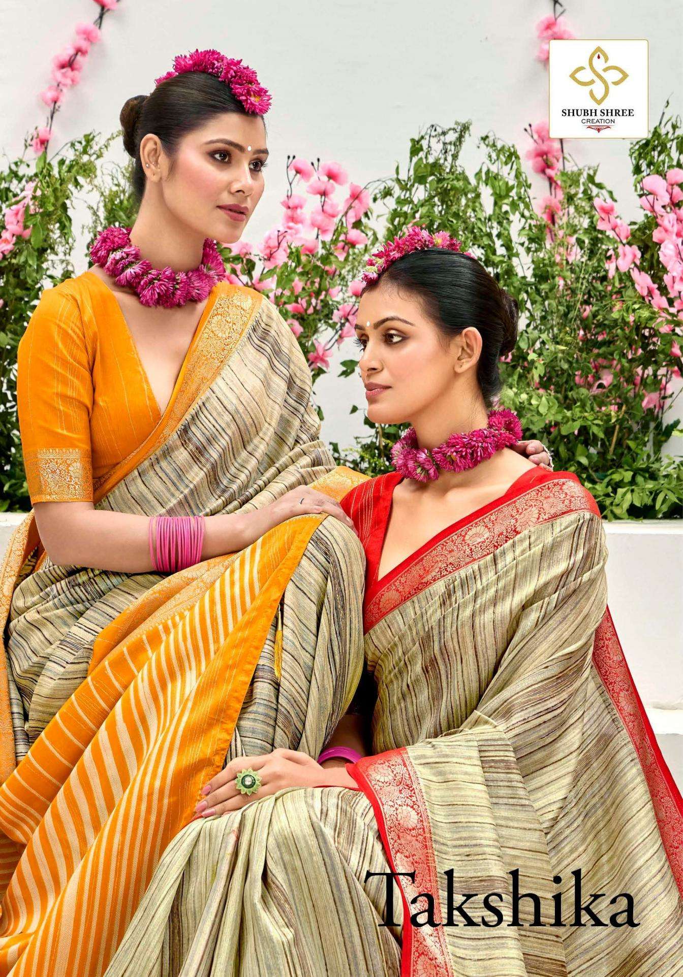shubh shree takshika series 1001-1006 KHADI KASAB JACQUARD wholesale saree